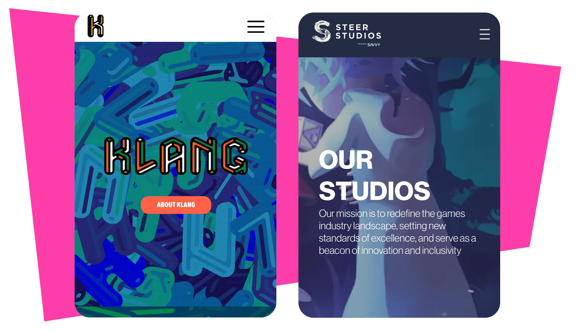 Studio Websites like Klang and Steer